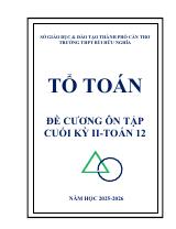 Đề cương cuối kỳ 2 Toán 12 năm 2025 – 2026 trường THPT Bùi Hữu Nghĩa – Cần Thơ